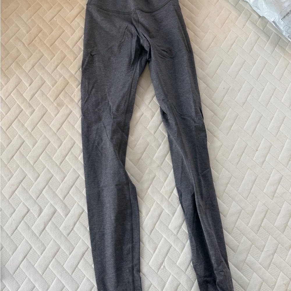 Gray High-Waisted Leggings